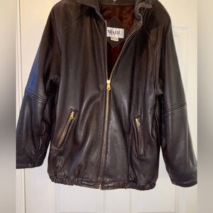Vintage Marc New York Dark Brown Leather Jacket